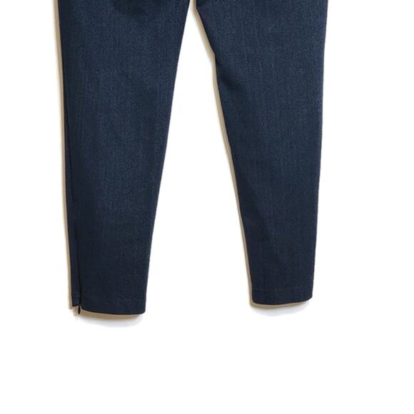 ST. JOHN High Rise Ankle Zipper Pull On Crop Ankle Blue Skinny Denim Jean Size 8 - Picture 9 of 12